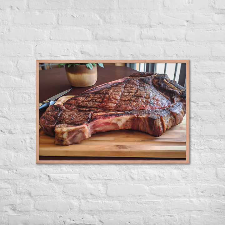 The Porterhouse Steak for Hungry Souls Framed poster 🤤 from Yumify.AI