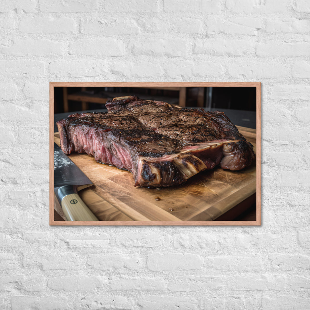 The Porterhouse Steak for Hungry Souls Framed poster 🤤 from Yumify.AI