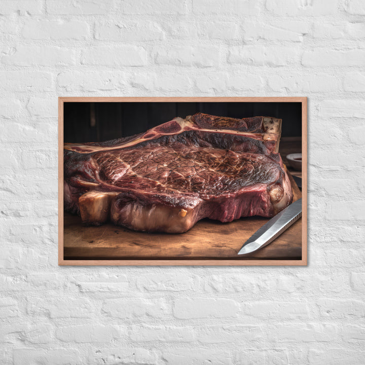 The Porterhouse Steak for Hungry Souls Framed poster 🤤 from Yumify.AI