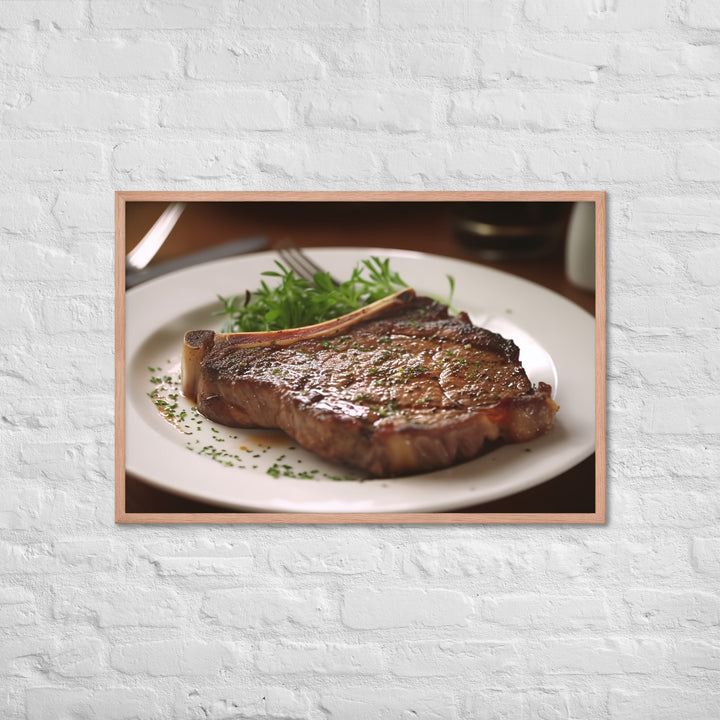 T-Bone Steak Medium Rare Framed poster 🤤 from Yumify.AI