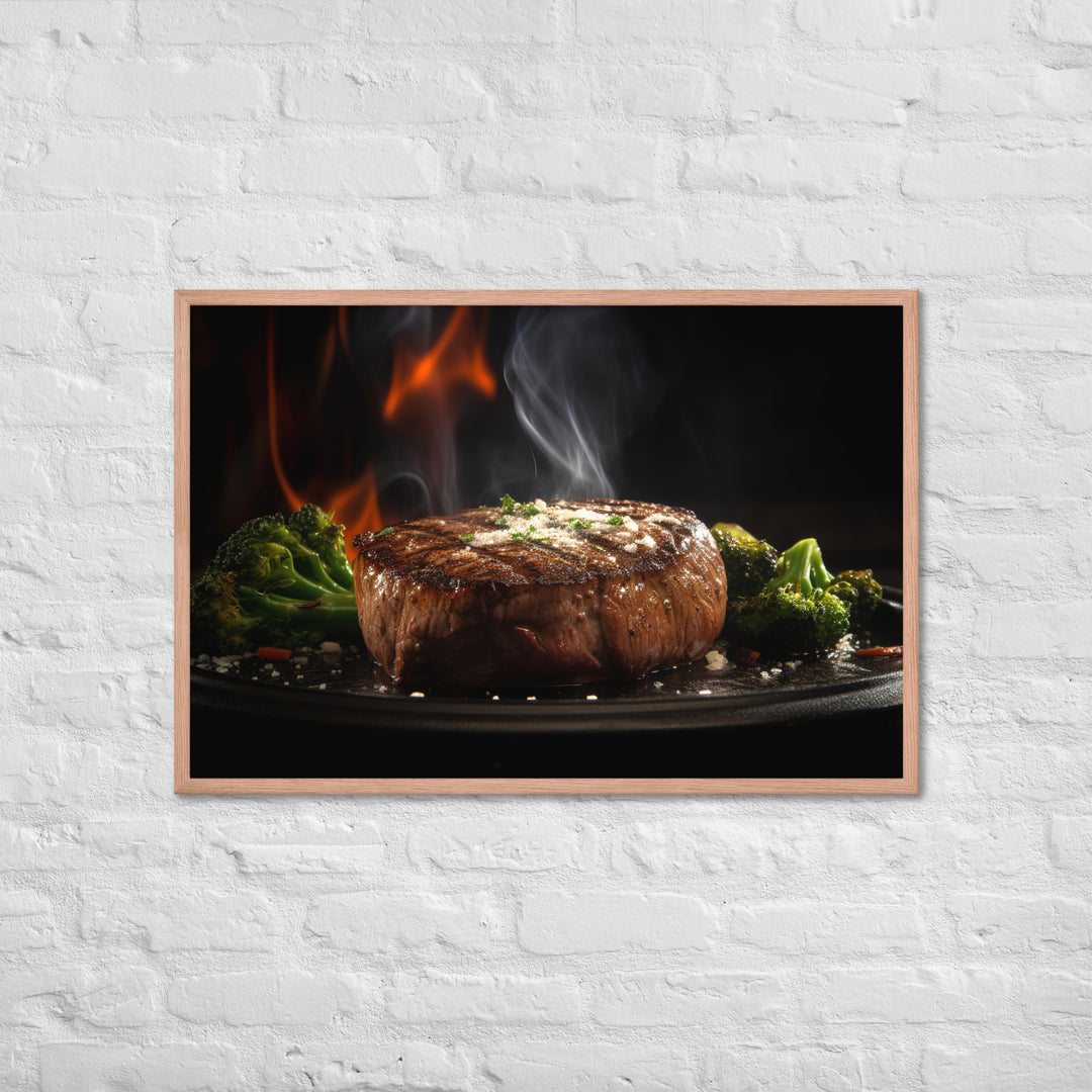 Sizzling Filet Mignon Framed poster 🤤 from Yumify.AI