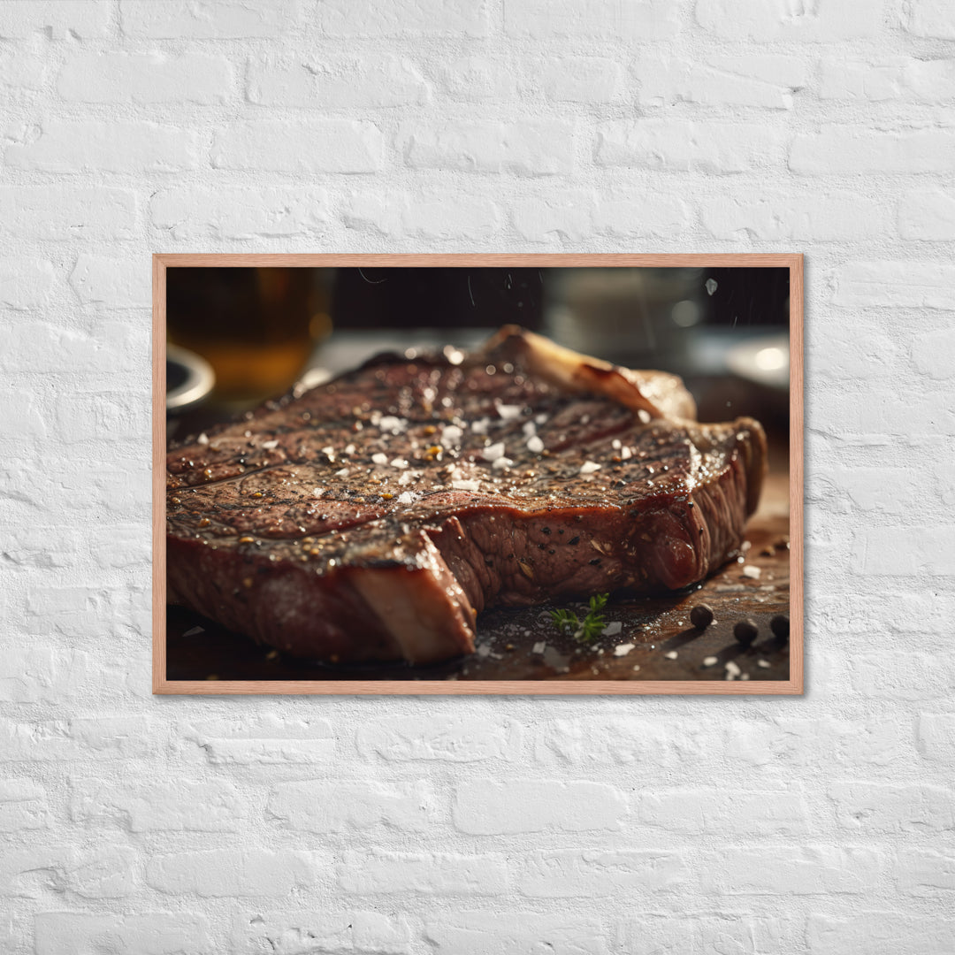 Porterhouse Steak for Your Inner Carnivore Framed poster 🤤 from Yumify.AI