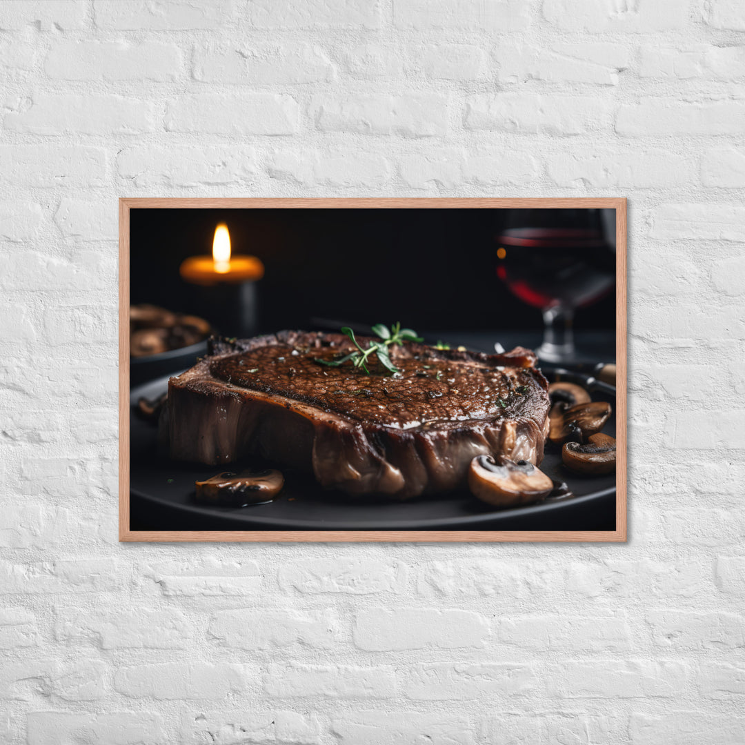 Pan Seared Ribeye Framed poster 🤤 from Yumify.AI