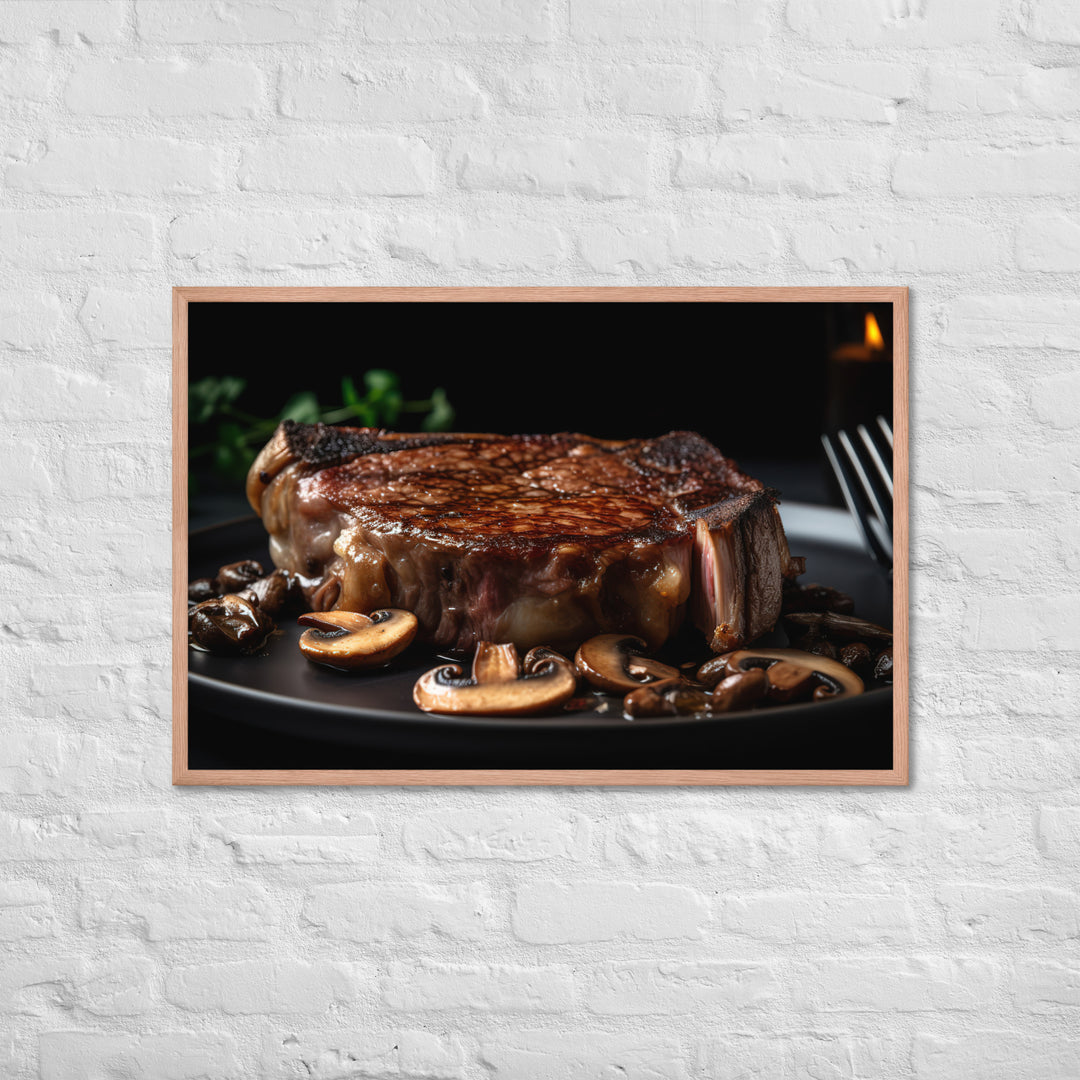 Pan Seared Ribeye Framed poster 🤤 from Yumify.AI