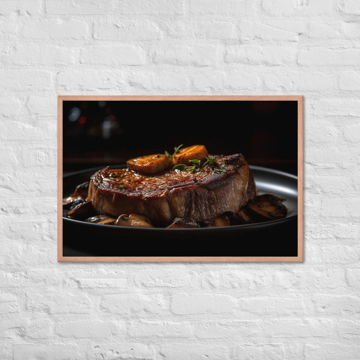 Pan Seared Ribeye Framed poster 🤤 from Yumify.AI