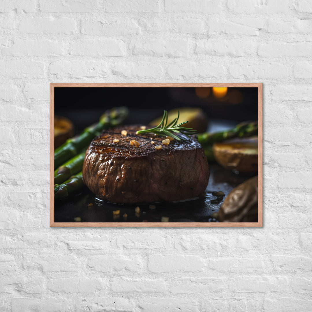 Grilled Filet Mignon Framed poster 🤤 from Yumify.AI