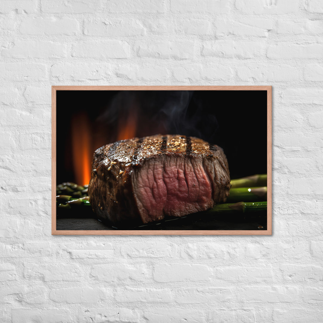 Grilled Filet Mignon Framed poster 🤤 from Yumify.AI