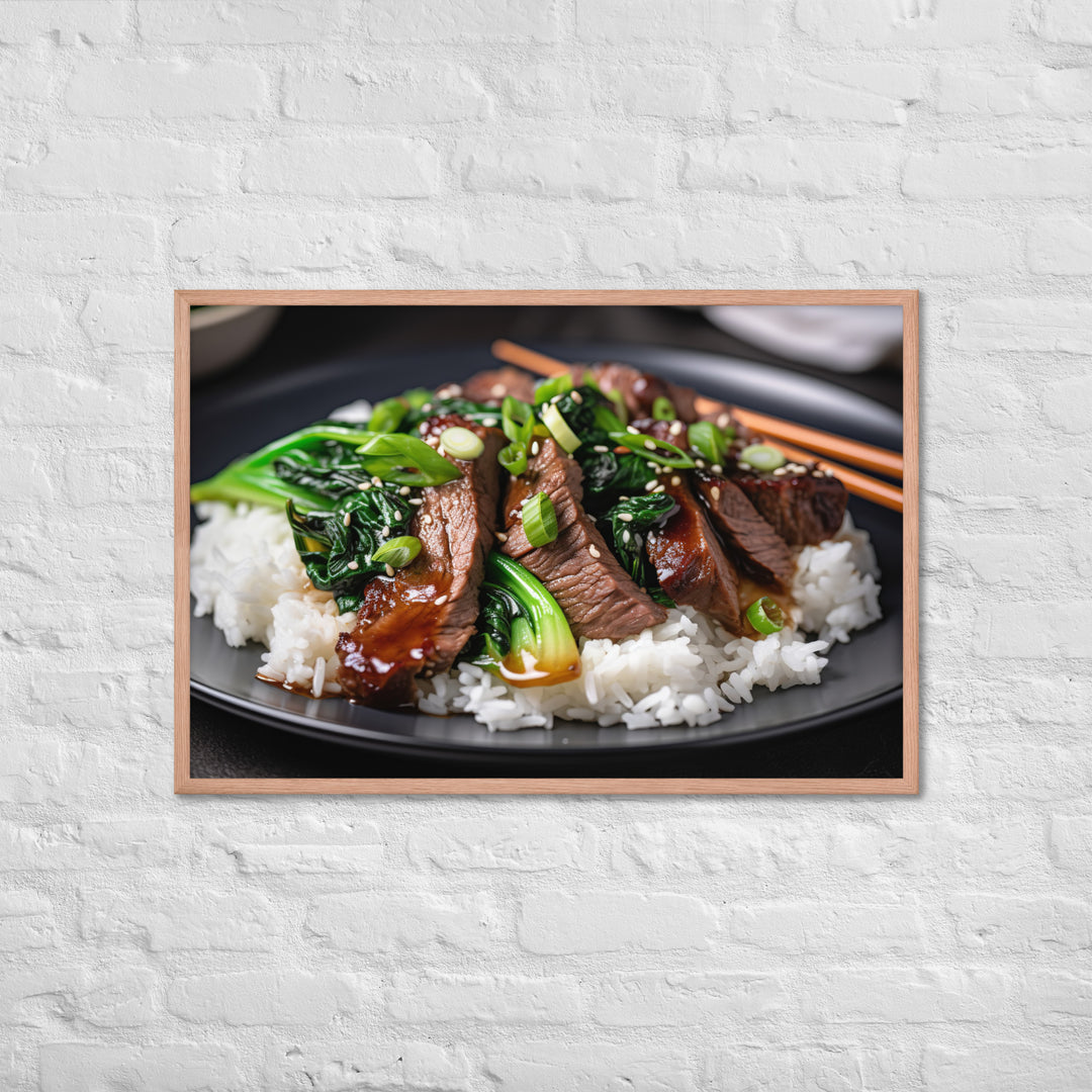 Asian Style Skirt Steak Framed poster 🤤 from Yumify.AI