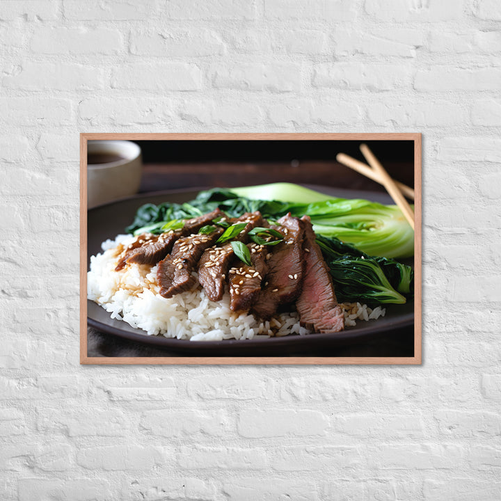 Asian Style Skirt Steak Framed poster 🤤 from Yumify.AI