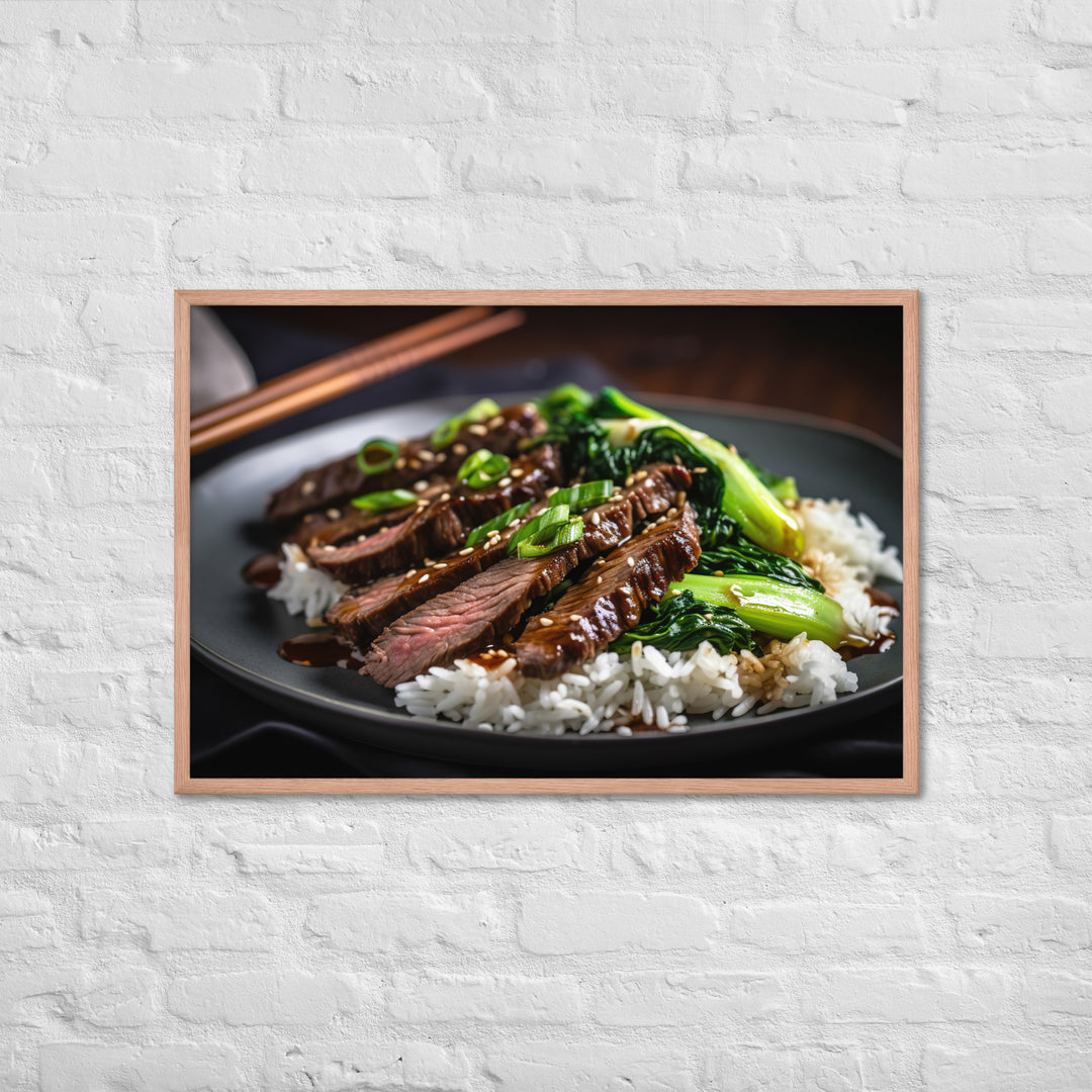 Asian Style Skirt Steak Framed poster 🤤 from Yumify.AI