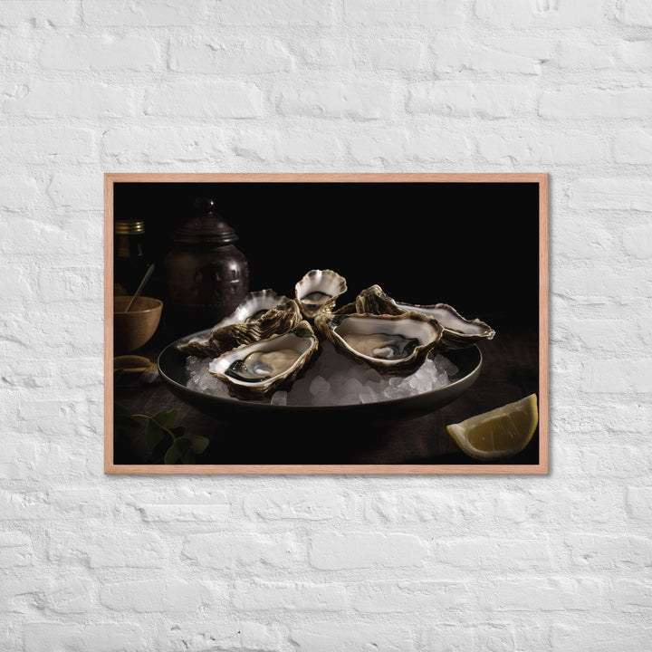 Savory Belon Oysters Framed poster 🤤 from Yumify.AI