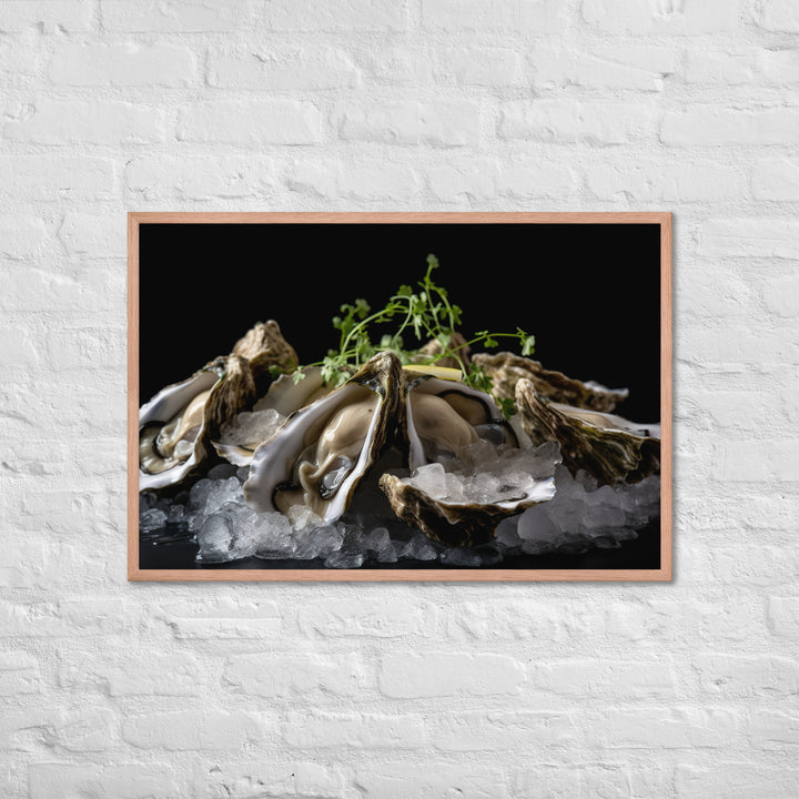 Savory Belon Oysters Framed poster 🤤 from Yumify.AI