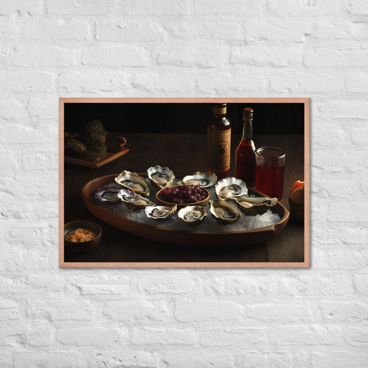 Savor the Sweetness of Kumamoto Oysters Framed poster 🤤 from Yumify.AI