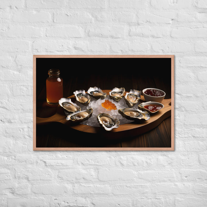 Savor the Sweetness of Kumamoto Oysters Framed poster 🤤 from Yumify.AI