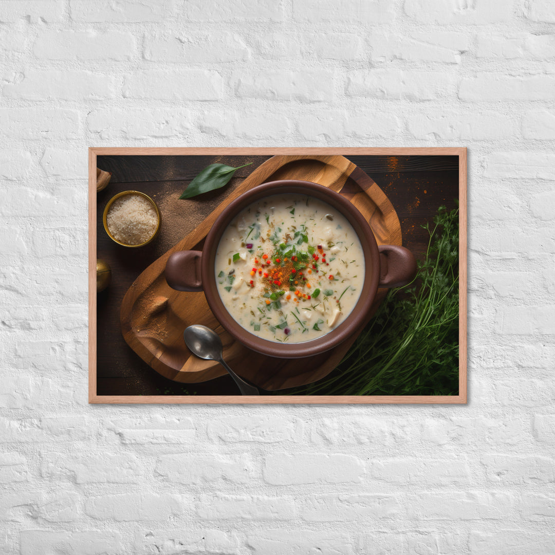 Olympia Oyster Chowder Framed poster 🤤 from Yumify.AI