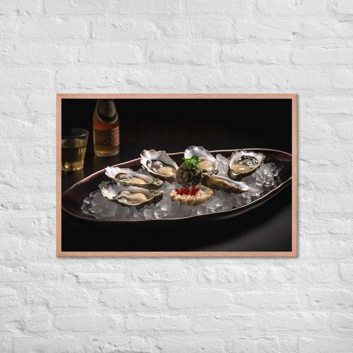 Kumamoto Oysters A Sensuous Delight Framed poster 🤤 from Yumify.AI