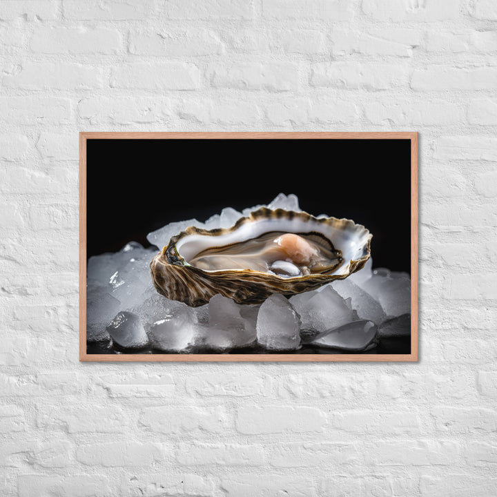 Freshly Shucked Wellfleet Oyster Framed poster 🤤 from Yumify.AI