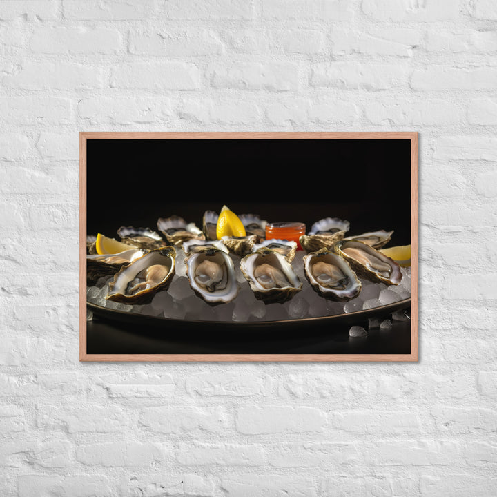 Freshly Shucked Malpeque Oysters Framed poster 🤤 from Yumify.AI