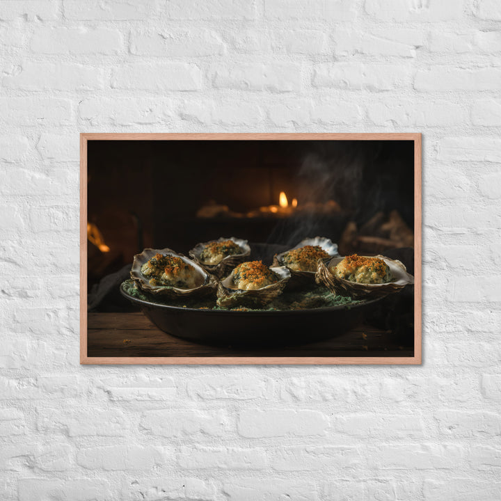 Eastern Oysters Rockefeller Framed poster 🤤 from Yumify.AI