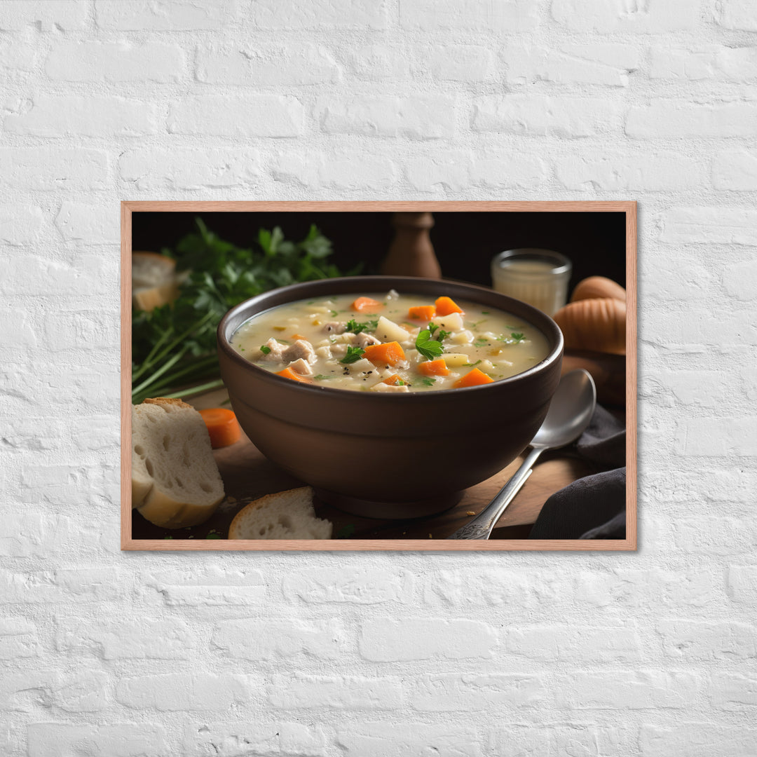 Eastern Oyster Chowder Framed poster 🤤 from Yumify.AI