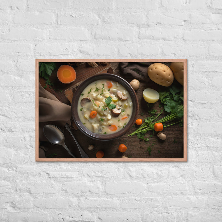 Eastern Oyster Chowder Framed poster 🤤 from Yumify.AI