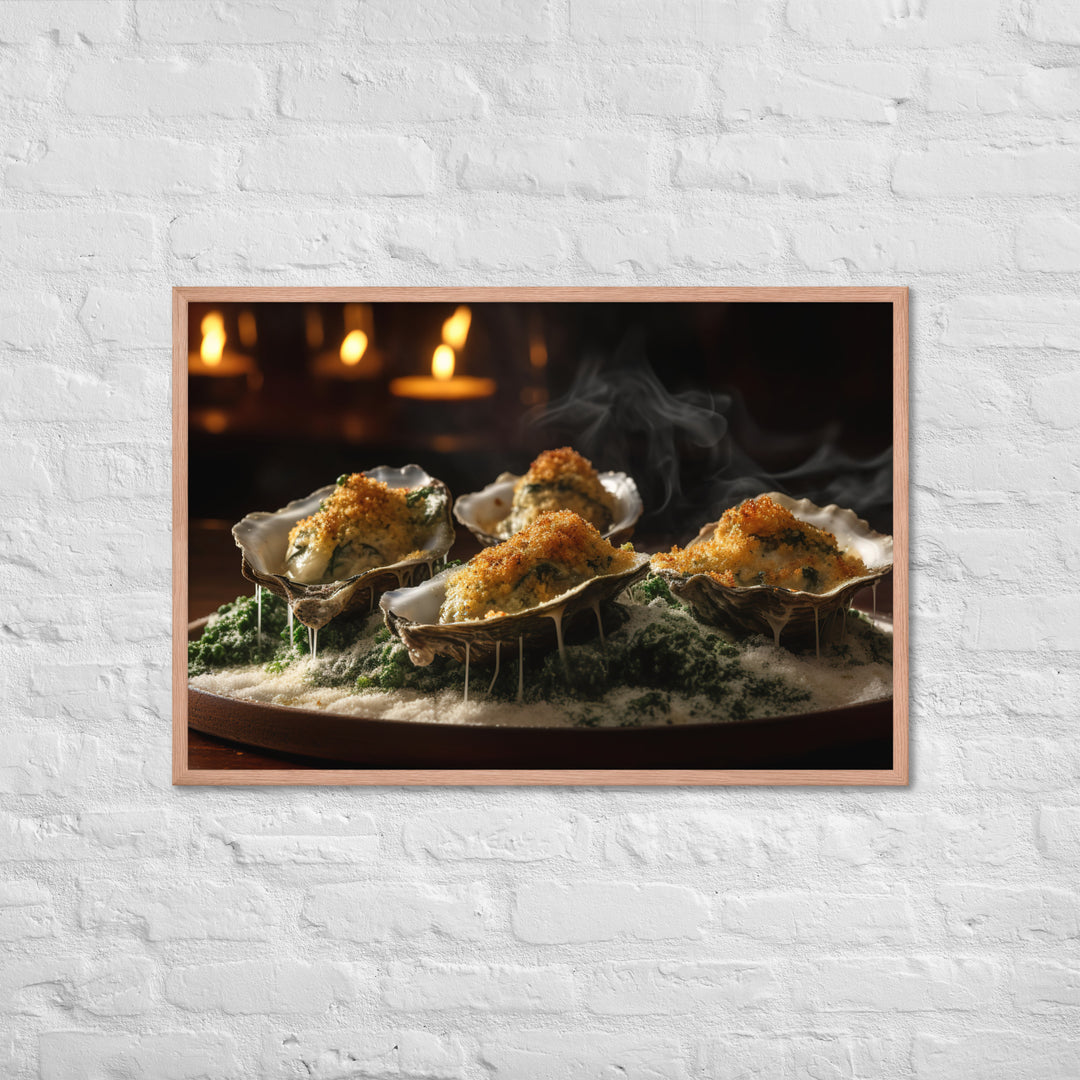 Blue Point Oysters Rockefeller Framed poster 🤤 from Yumify.AI