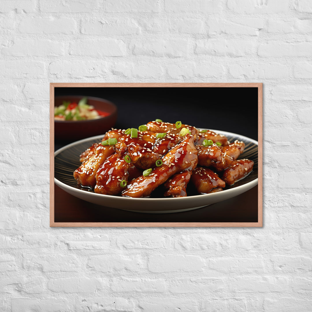 Teriyaki Wings Framed poster 🤤 from Yumify.AI