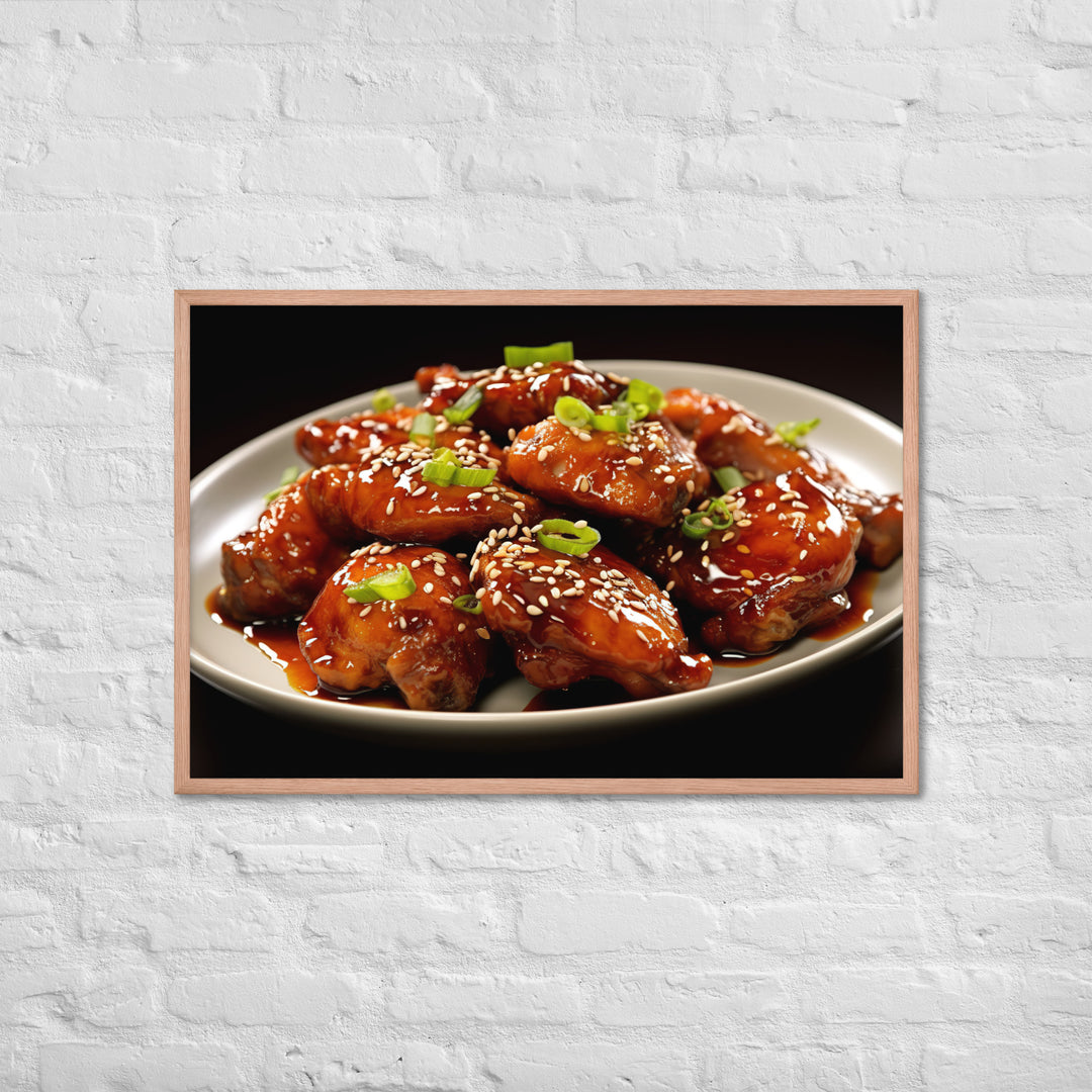 Teriyaki Wings Framed poster 🤤 from Yumify.AI