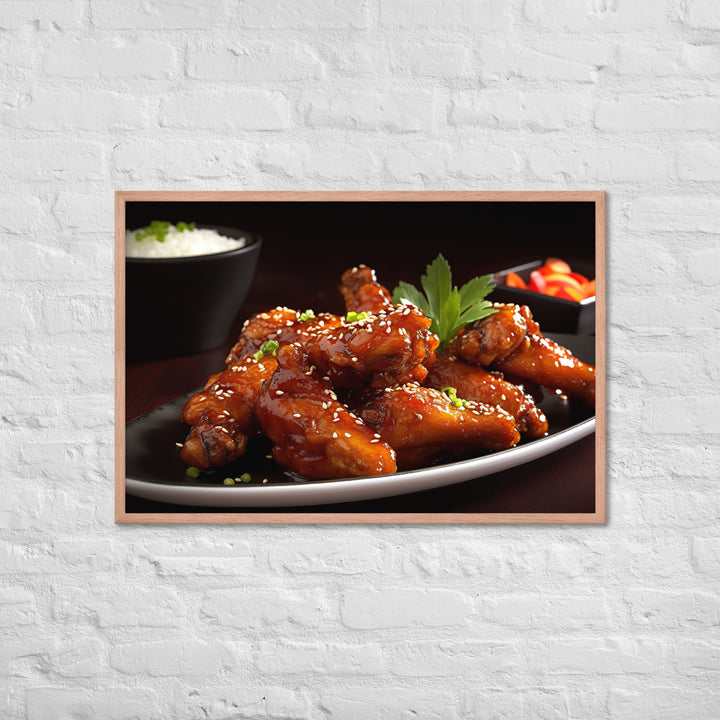 Teriyaki Wings Framed poster 🤤 from Yumify.AI