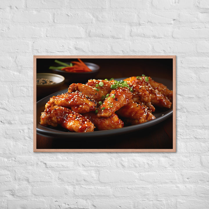 Spicy Korean Wings Framed poster 🤤 from Yumify.AI