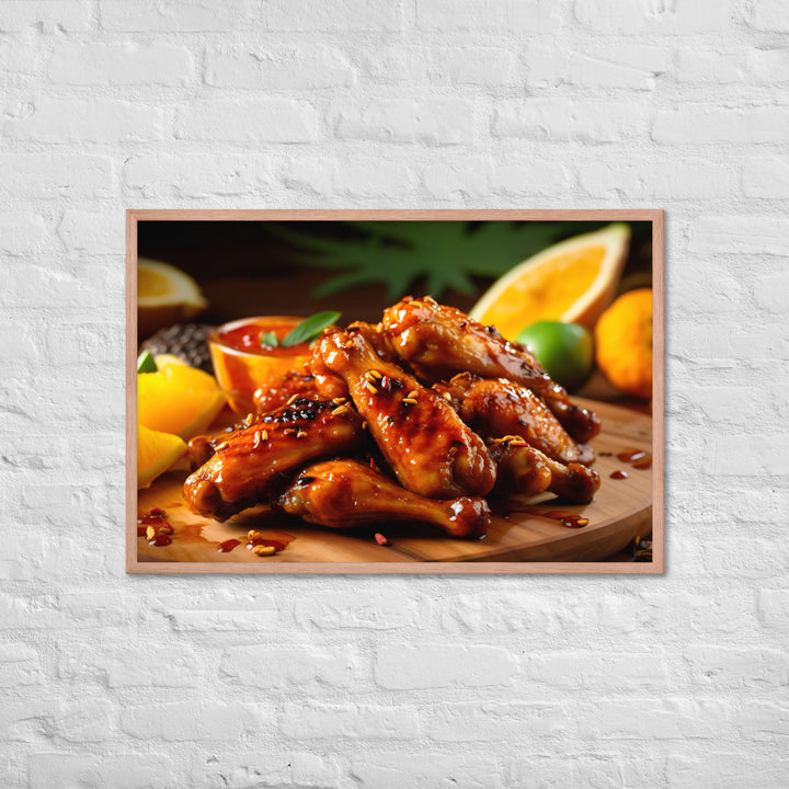 Mango Habanero Wings Framed poster 🤤 from Yumify.AI