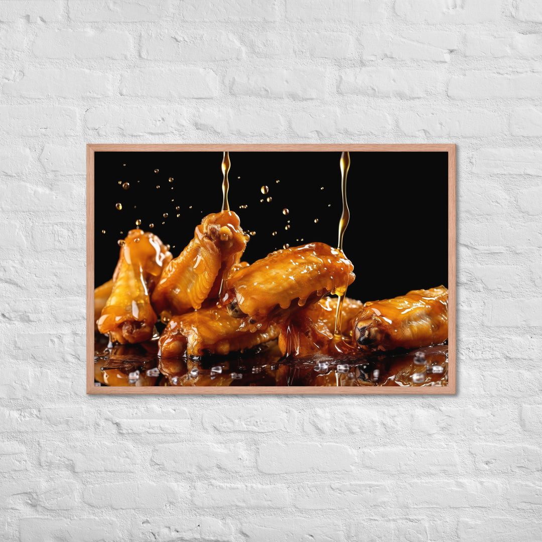 Honey Mustard Wings Framed poster 🤤 from Yumify.AI