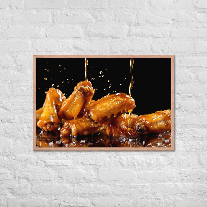 Honey Mustard Wings Framed poster 🤤 from Yumify.AI