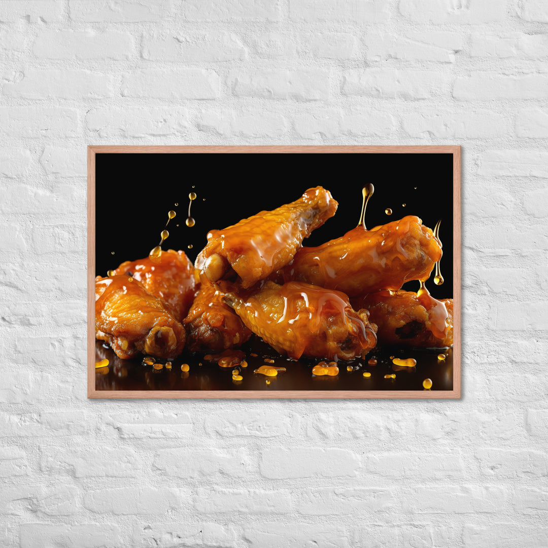 Honey Mustard Wings Framed poster 🤤 from Yumify.AI