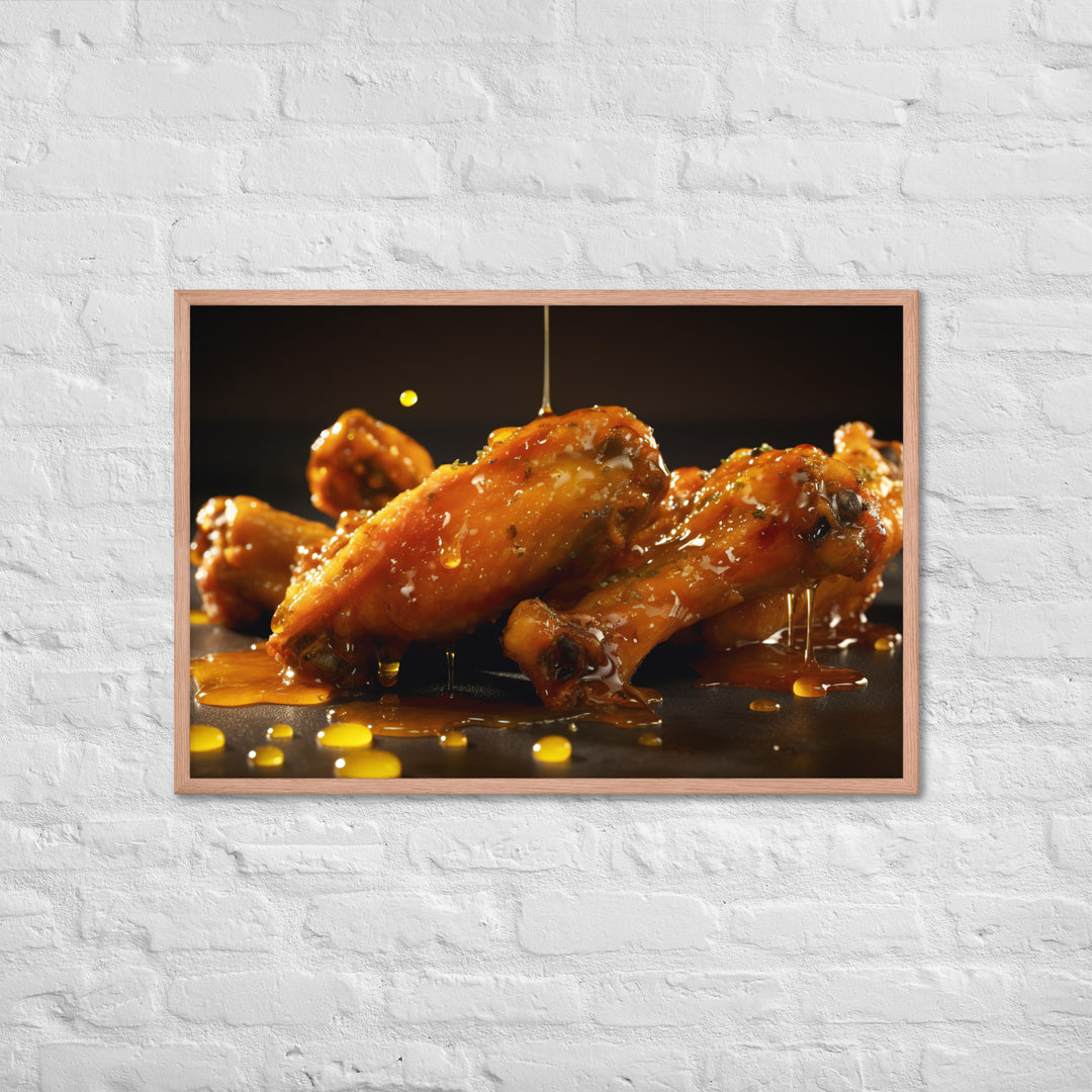 Honey Mustard Wings Framed poster 🤤 from Yumify.AI