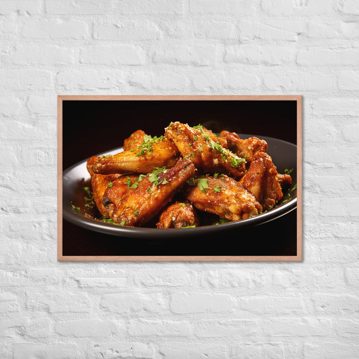 Garlic Parmesan Wings Framed poster 🤤 from Yumify.AI