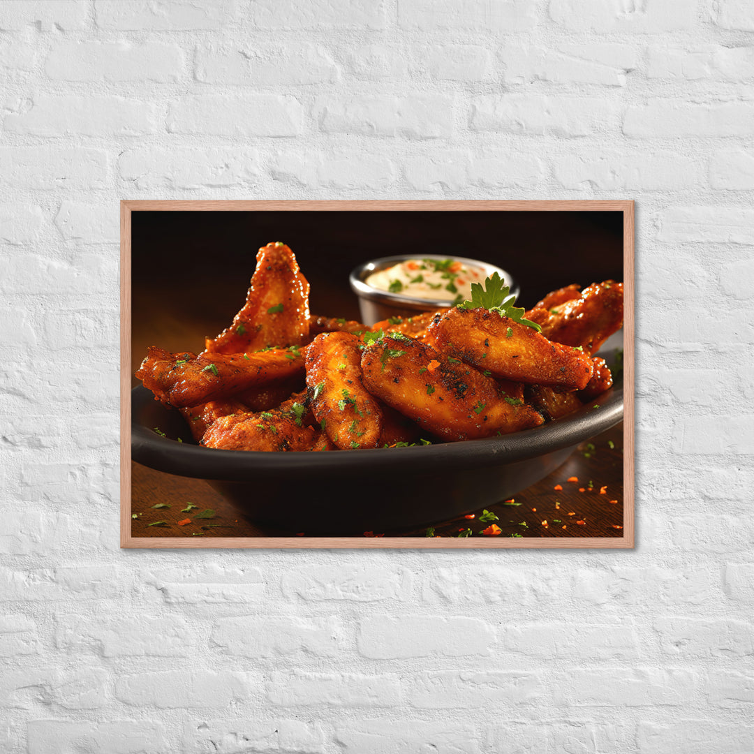 Cajun Wings Framed poster 🤤 from Yumify.AI