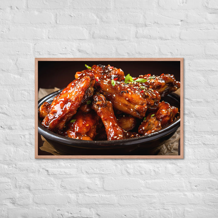 BBQ Wings Framed poster 🤤 from Yumify.AI