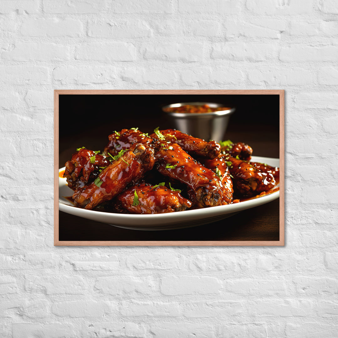 BBQ Wings Framed poster 🤤 from Yumify.AI