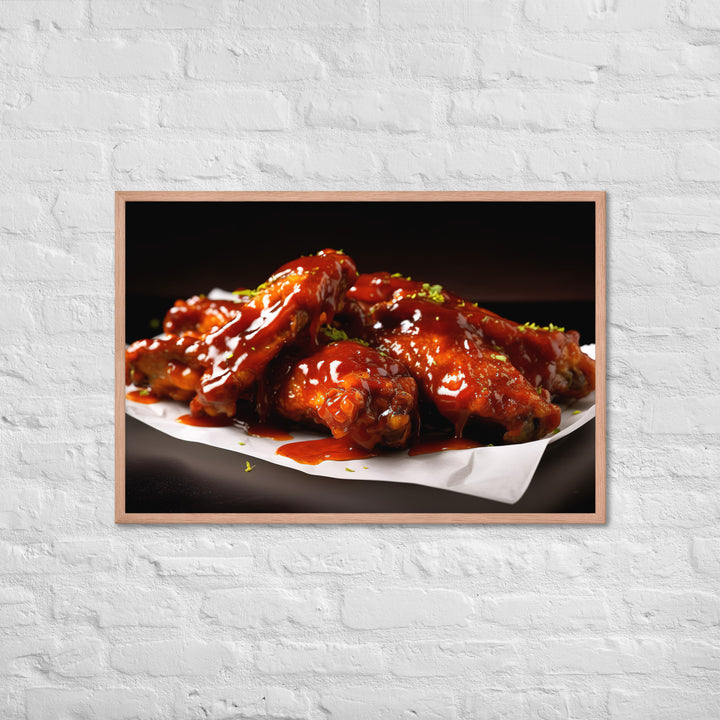 BBQ Wings Framed poster 🤤 from Yumify.AI