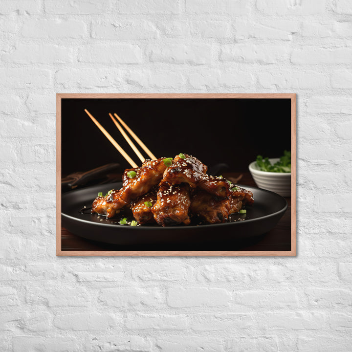 Teriyaki Wings Framed poster 🤤 from Yumify.AI