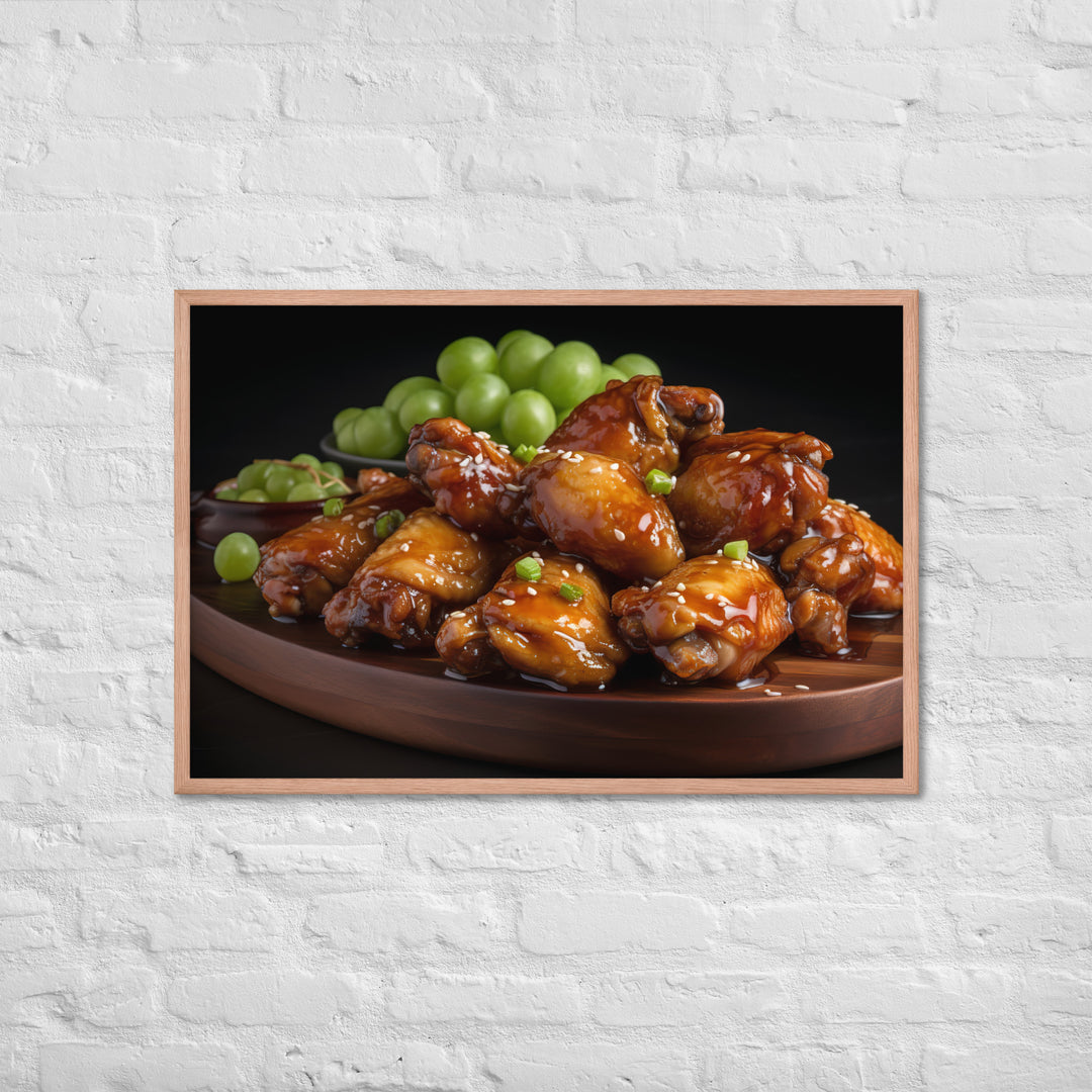 Teriyaki Wings Framed poster 🤤 from Yumify.AI