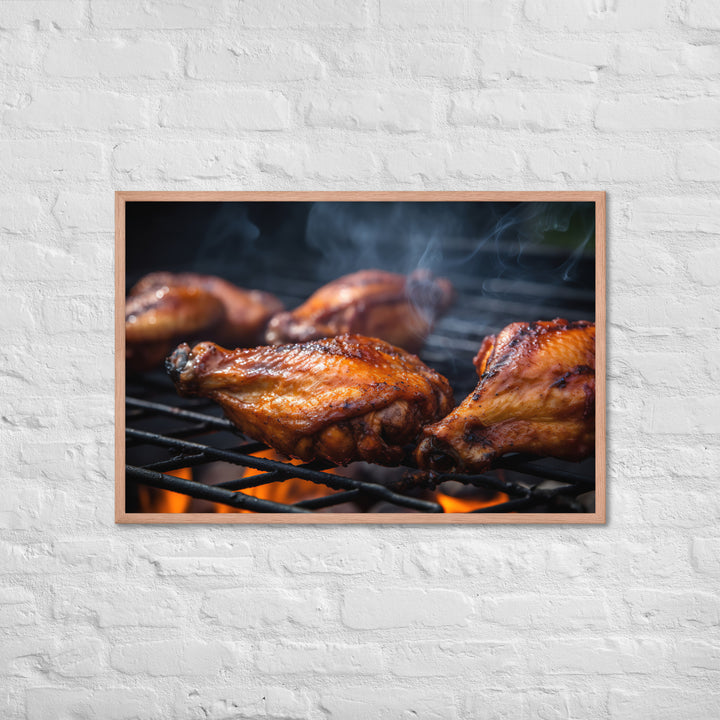 BBQ Wings Framed poster 🤤 from Yumify.AI