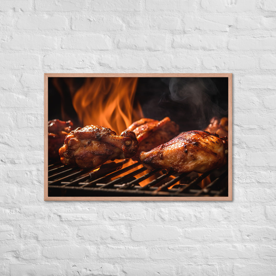 BBQ Wings Framed poster 🤤 from Yumify.AI