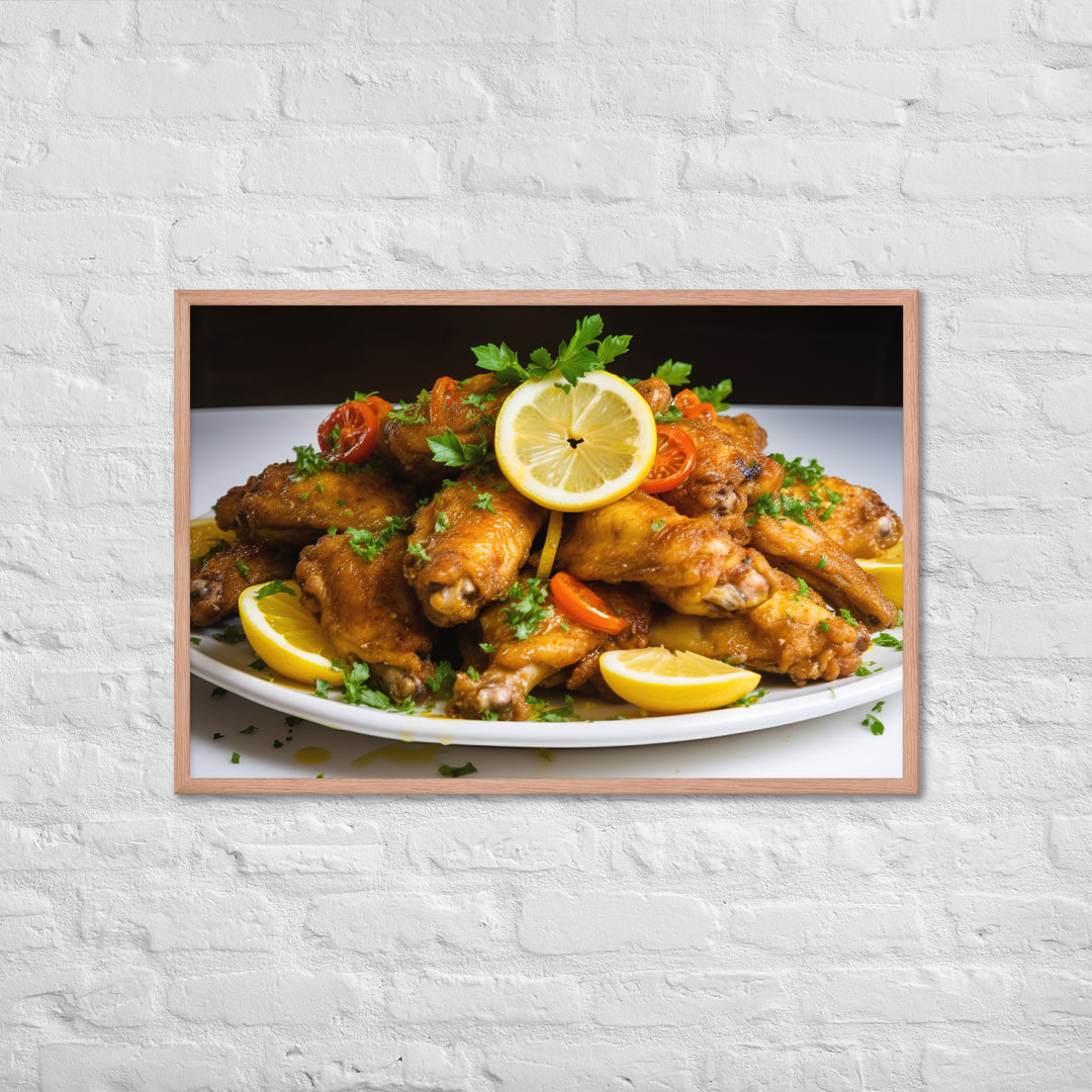 Honey Mustard Wings Framed poster 🤤 from Yumify.AI