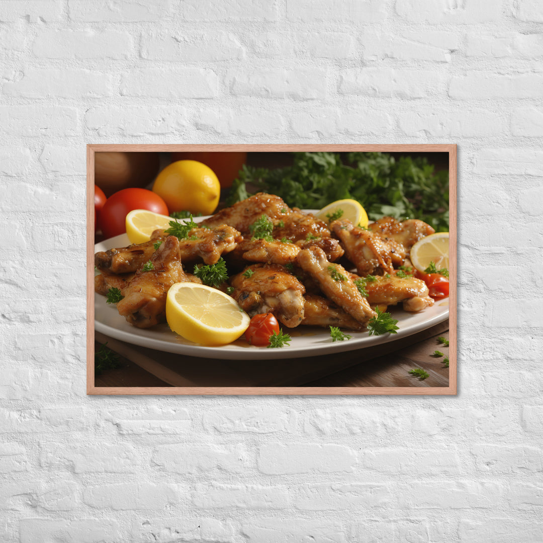 Honey Mustard Wings Framed poster 🤤 from Yumify.AI