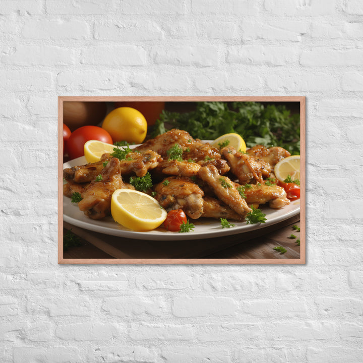 Honey Mustard Wings Framed poster 🤤 from Yumify.AI