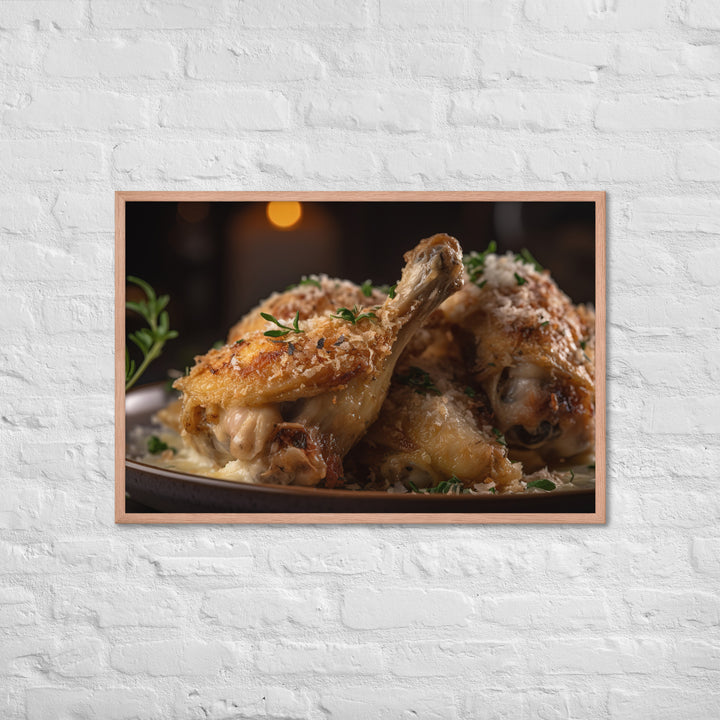 Garlic Parmesan Wings Framed poster 🤤 from Yumify.AI