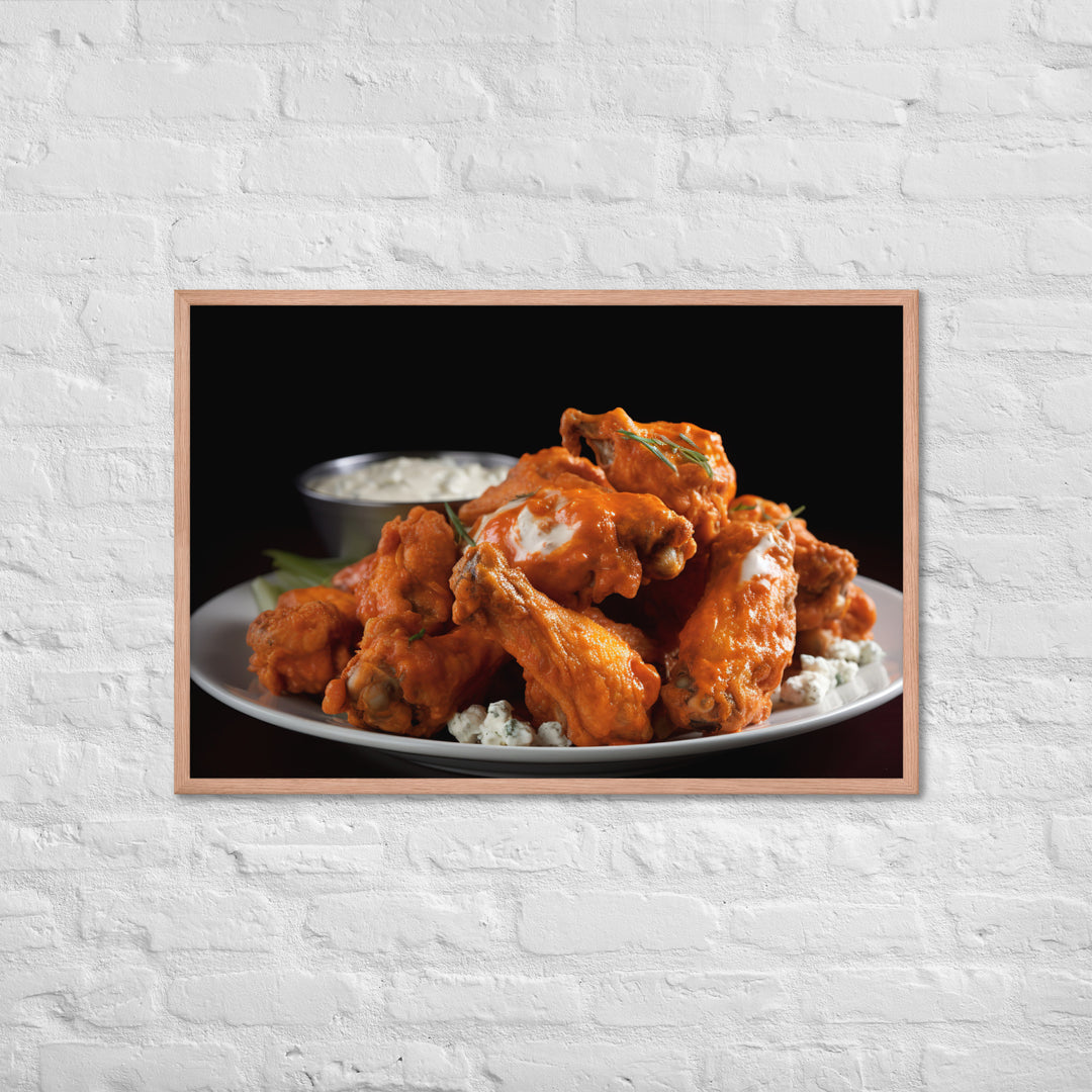 Buffalo Wings Framed poster 🤤 from Yumify.AI