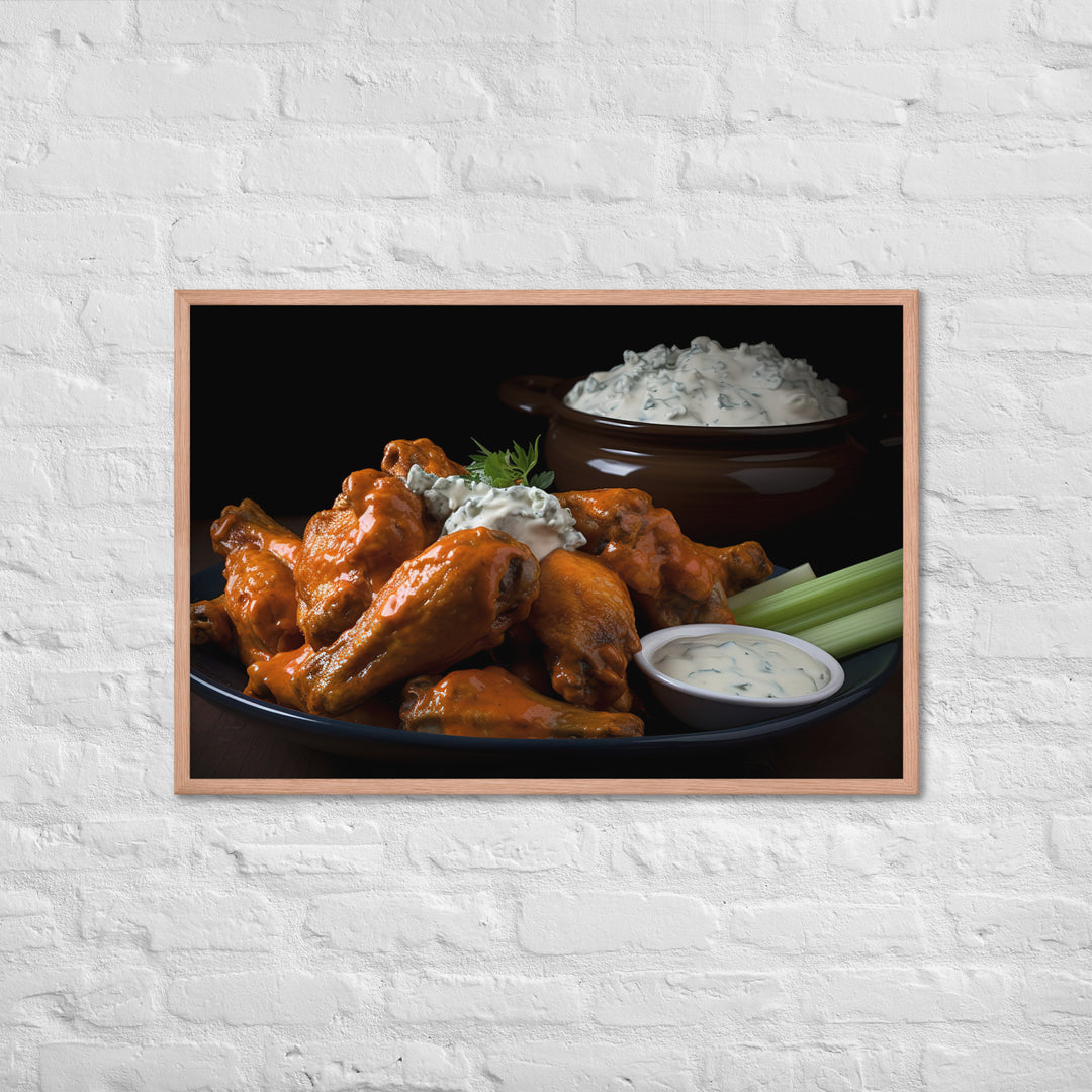 Buffalo Wings Framed poster 🤤 from Yumify.AI